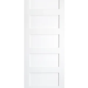 5-Panel Shaker Style Wood Interior Door (Primed)