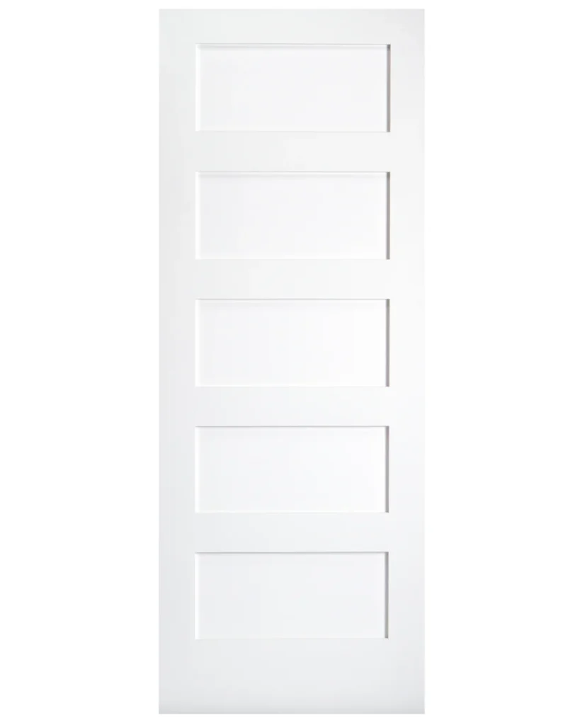 5-Panel Shaker Style Wood Interior Door (Primed)