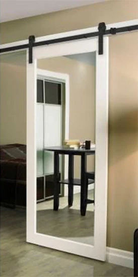 Bent Strap Barn Door Hardware Kit with Track and Rollers